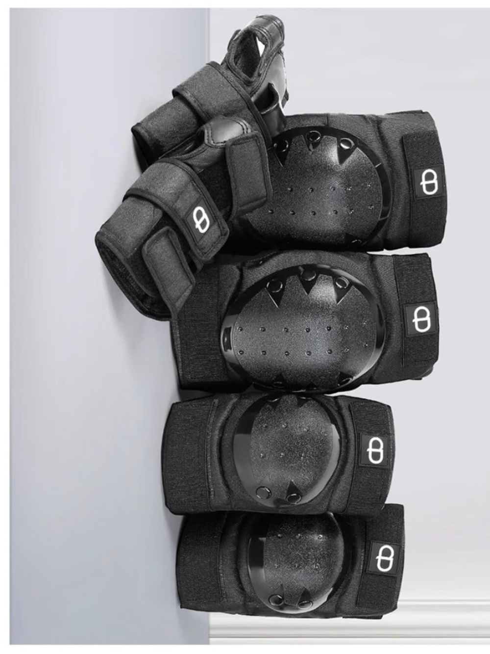 New DA 3-in-1 Protective Gear Set with Mesh Storage Bag  (BLACK)